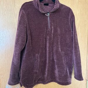 32 Degrees Maroon Burgundy Quarter Zip Sweatshirt Sweater XL Blizzard